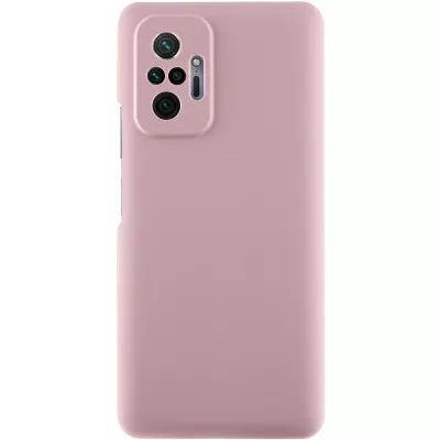 Чохол TPU GETMAN Liquid Silk Full Camera для Xiaomi Redmi Note 10 Pro / 10 Pro Max Рожевий / Pink Sand
