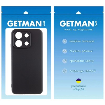 Чохол TPU GETMAN Liquid Silk Full Camera для Xiaomi Redmi Note 13 4G Чорний / Black