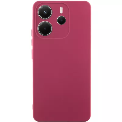 Чохол TPU GETMAN Liquid Silk Full Camera для Xiaomi Redmi Note 14 4G (Int. version) Бордовий / Marsala