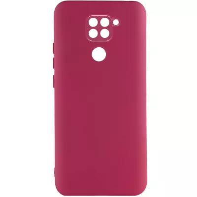 Чохол TPU GETMAN Liquid Silk Full Camera для Xiaomi Redmi Note 9 / Redmi 10X Бордовий / Marsala