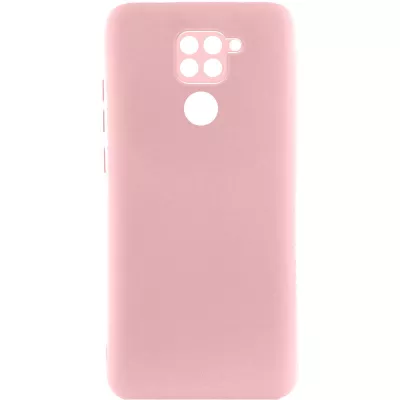 Чохол TPU GETMAN Liquid Silk Full Camera для Xiaomi Redmi Note 9 / Redmi 10X Рожевий / Pink