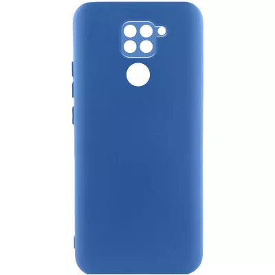 Чохол TPU GETMAN Liquid Silk Full Camera для Xiaomi Redmi Note 9 / Redmi 10X Синій / Navy Blue