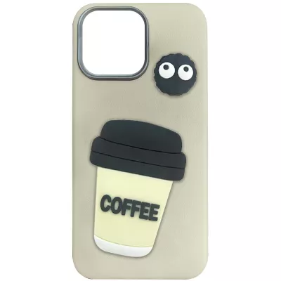 Чохол TPU Leather Toys для Apple iPhone 16 Pro (6.3") Coffee / Sand