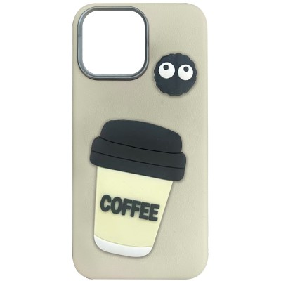 Чохол TPU Leather Toys для Apple iPhone 16 Pro Max (6.9") Coffee / Sand