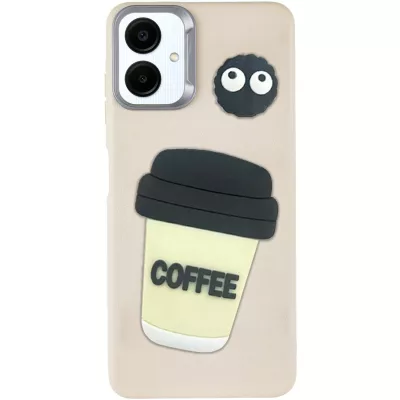 Чохол TPU Leather Toys для Samsung Galaxy A06 Coffee / Sand