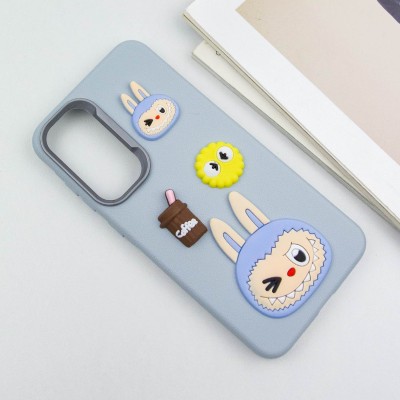 Чохол TPU Leather Toys для Samsung Galaxy A35 Labubu / Blue