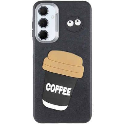 Чохол TPU Leather Toys для Samsung Galaxy A36 5G / A56 5G Coffee / Black