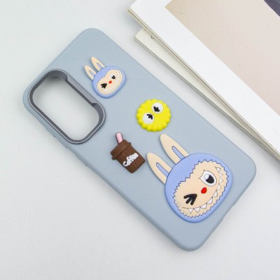 Чохол TPU Leather Toys для Samsung Galaxy A36 5G / A56 5G Labubu / Blue