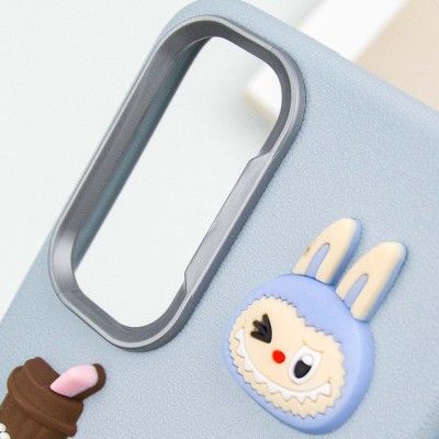Чохол TPU Leather Toys для Samsung Galaxy A36 5G / A56 5G Labubu / Blue