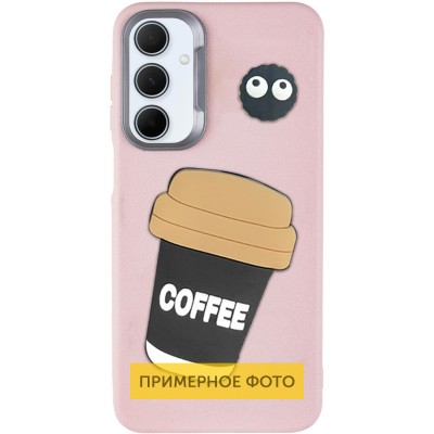 Чохол TPU Leather Toys для Xiaomi Redmi 13C / Poco C65 Coffee / Pink
