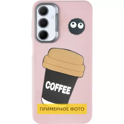 Чохол TPU Leather Toys для Xiaomi Redmi Note 13 4G Coffee / Pink