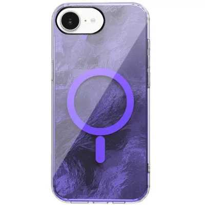 Чохол TPU Shiny Mountain (MagFit) для Apple iPhone 16e (6.1") Purple