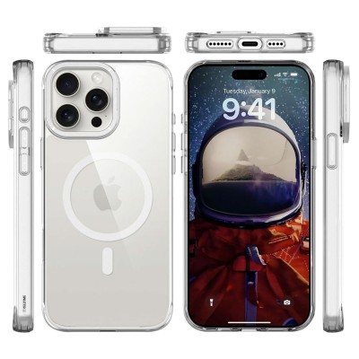 Чохол TPU Space Case Apex with MagSafe для Apple iPhone 13 Pro / 14 Pro (6.1") Silver