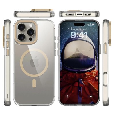 Чохол TPU Space Case Apex with MagSafe для Apple iPhone 16 Pro (6.3") Gold