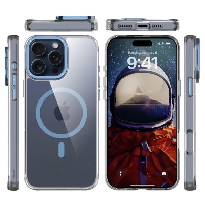 Чохол TPU Space Case Apex with MagSafe для Apple iPhone 16 Pro (6.3") Navy Blue