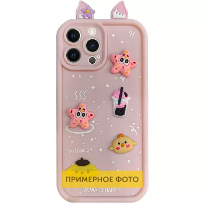 Чохол TPU Toys Case with Ears для Apple iPhone 16 (6.1") Light Pink