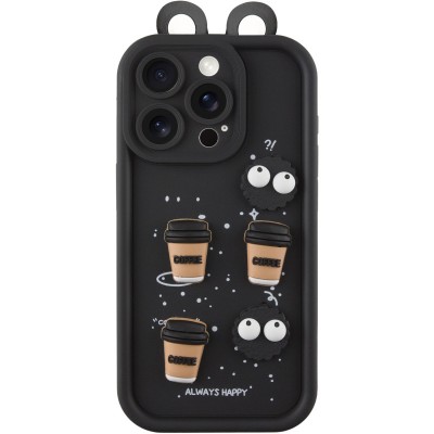 Чохол TPU Toys Case with Ears для Apple iPhone 16 Pro Max (6.9") Black Чохол TPU Toys Case with Ears для Apple iPhone 16 Pro Max (6.9") Black