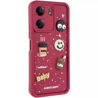 Чохол TPU Toys Case для Xiaomi Redmi 13C / Poco C65 Red / Always Happy