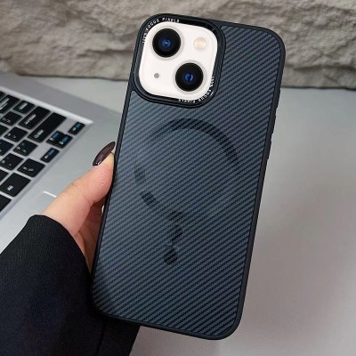Чохол TPU+PC Carbon Mirage with MagSafe для Apple iPhone 15 (6.1") Black
