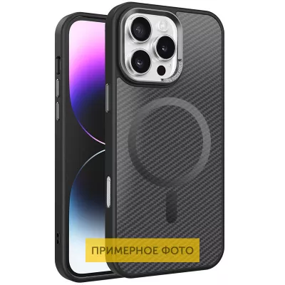 Чохол TPU+PC Carbon Mirage with MagSafe для Apple iPhone 16 Plus (6.7") Black