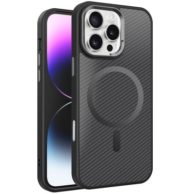 Чохол TPU+PC Carbon Mirage with MagSafe для Apple iPhone 16 Pro (6.3") Black Чохол TPU+PC Carbon Mirage with MagSafe для Apple iPhone 16 Pro (6.3") Black