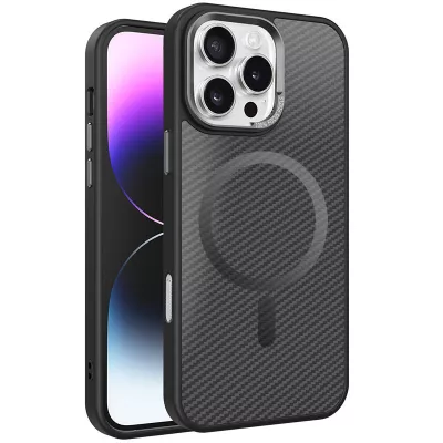 Чохол TPU+PC Carbon Mirage with MagSafe для Apple iPhone 16 Pro (6.3") Black