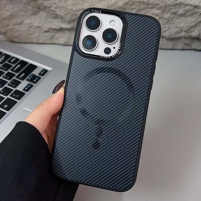 Чохол TPU+PC Carbon Mirage with MagSafe для Apple iPhone 16 Pro Max (6.9") Black