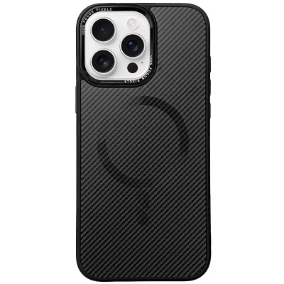 Чохол TPU+PC Carbon Mirage with MagSafe для Apple iPhone 16 Pro Max (6.9") Black