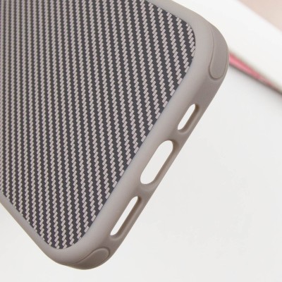 Чохол TPU+PC Carbon with MagSafe для Apple iPhone 16 (6.1") Grey