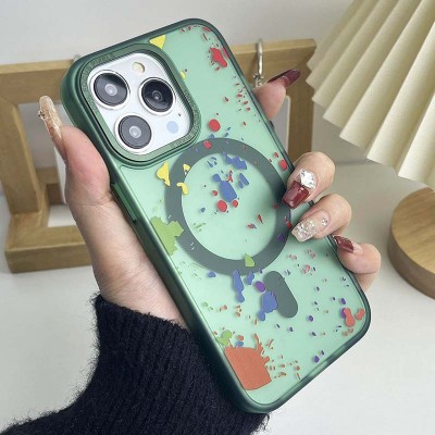 Чохол TPU+PC Flush with MagSafe для Apple iPhone 12 Pro Max (6.7") Dark green Чохол TPU+PC Flush with MagSafe для Apple iPhone 12 Pro Max (6.7") Dark green