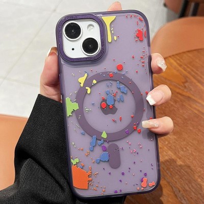 Чохол TPU+PC Flush with MagSafe для Apple iPhone 14 (6.1") Dark purple Чохол TPU+PC Flush with MagSafe для Apple iPhone 14 (6.1") Dark purple