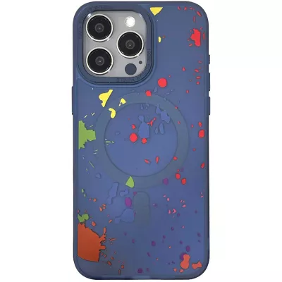 Чохол TPU+PC Flush with MagSafe для Apple iPhone 15 Pro (6.1") Dark blue