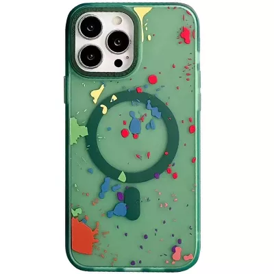 Чохол TPU+PC Flush with MagSafe для Apple iPhone 16 Pro (6.3") Dark green