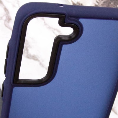 Чохол TPU+PC Lyon Frosted для Samsung Galaxy S21 FE Navy Blue