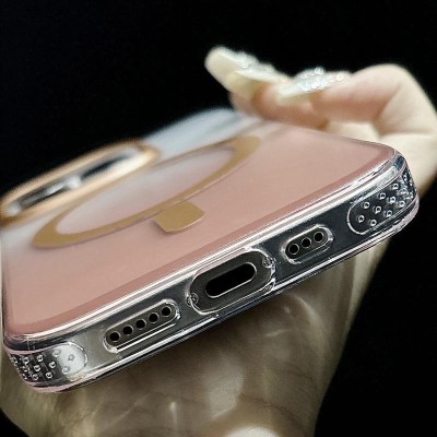 Чохол TPU+PC Shadow with MagSafe для Apple iPhone 15 Pro Max (6.7") Quicksand gold