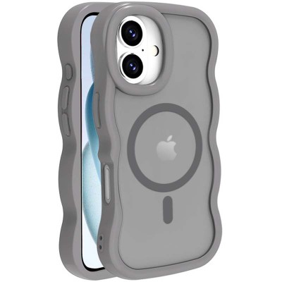 Чохол TPU+PC Undine with MagSafe для Apple iPhone 16 (6.1") Grey Чохол TPU+PC Undine with MagSafe для Apple iPhone 16 (6.1") Grey