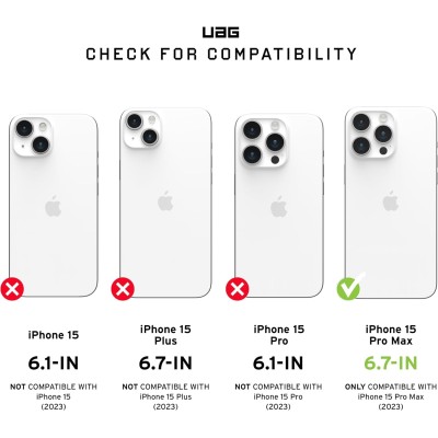 Чохол UAG для iPhone 15 Pro Max, Plyo Magsafe, Ice/Rose Gold (114305114348)
