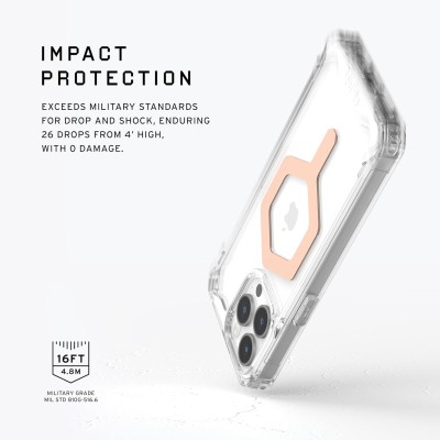 Чохол UAG для iPhone 15 Pro Max, Plyo Magsafe, Ice/Rose Gold (114305114348)