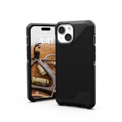 Чохол UAG для iPhone 15, Metropolis LT Magsafe, Kevlar Black (114315113940)