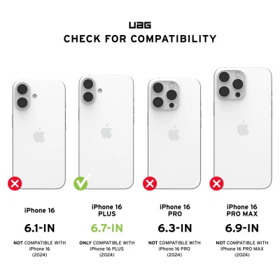 Чохол UAG для iPhone 16 Plus, Civilian Magsafe, Black (114443114040)