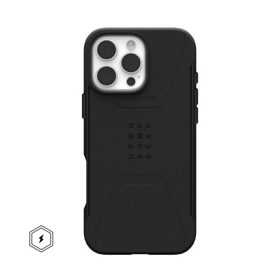 Чохол UAG для iPhone 16 Pro Max, Civilian Magsafe, Black (114445114040) Чохол UAG для iPhone 16 Pro Max, Civilian Magsafe, Black (114445114040)