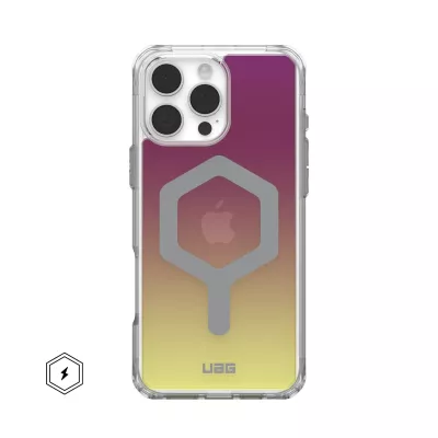 Чохол UAG для iPhone 16 Pro Max, Plyo Magsafe LE, Maroon/Yellow Ombre (114481114780)