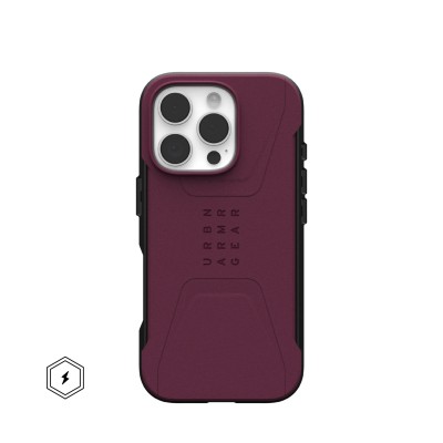 Чохол UAG для iPhone 16 Pro, Civilian Magsafe, Bordeaux (114444119049)