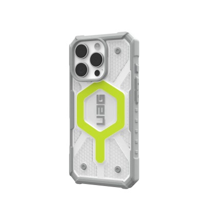 Чохол UAG для iPhone 16 Pro, Pathfinder Clear Magsafe, Active Neon (114464118181)