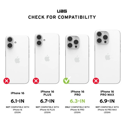Чохол UAG для iPhone 16 Pro, Pathfinder Clear Magsafe, Active Neon (114464118181)
