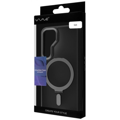 Чохол WAVE Attraction Case with Magnetic Ring Samsung Galaxy S25 black
