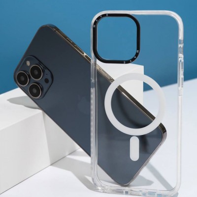 Чохол WAVE Clear Case Side with Magnetic Ring iPhone 15 Plus black
