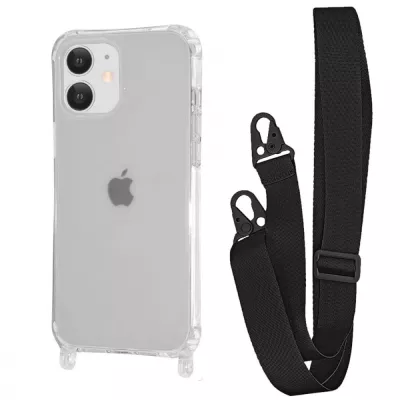 Чохол WAVE Clear Case with Strap iPhone 11 black