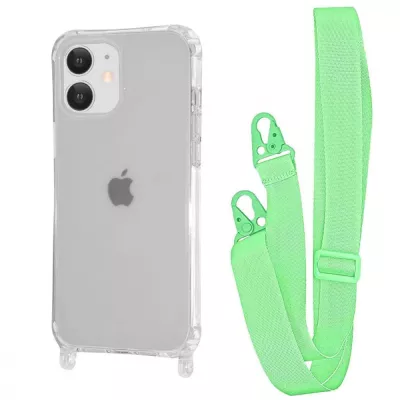 Чохол WAVE Clear Case with Strap iPhone 11 green