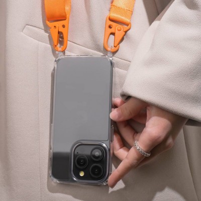 Чохол WAVE Clear Case with Strap iPhone 13 Pro Max black